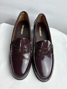 Sebago Burgundy Leather Penny Loafers